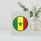 Carte Postale Cercle Drapeau de qualité Sénégal (Debout devant)