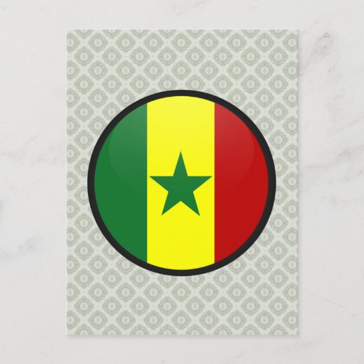 Carte Postale Cercle Drapeau de qualité Sénégal (Devant)