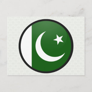 Carte Postale Cercle du drapeau de qualité pakistanaise