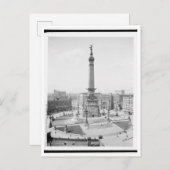 Carte Postale Cercle du Monument, Indianapolis, Indiana (Devant / Derrière)
