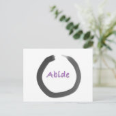 Carte Postale Cercle Enso Bouddhiste Abide Zen (Debout devant)