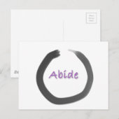 Carte Postale Cercle Enso Bouddhiste Abide Zen (Devant / Derrière)