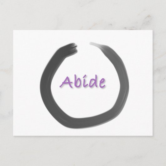 Carte Postale Cercle Enso Bouddhiste Abide Zen (Devant)
