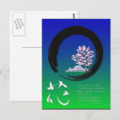 Carte Postale Cercle Enso et sagesse zen par Ryokan (Devant / Derrière)