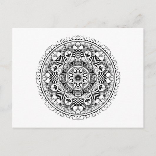 Carte Postale Cercle Mandala (Devant)