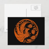Carte Postale Cercle Phoenix orange traditionnel (Devant / Derrière)
