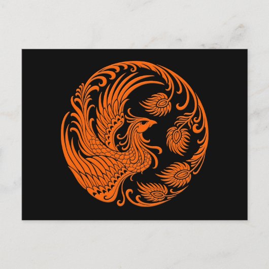 Carte Postale Cercle Phoenix orange traditionnel (Devant)