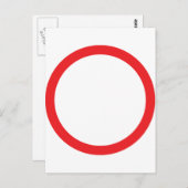 Carte Postale cercle rouge (Devant / Derrière)