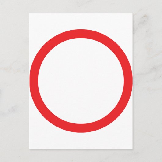 Carte Postale cercle rouge (Devant)