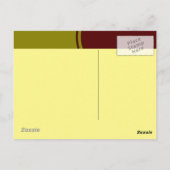 Carte Postale Cercle rouge jaune Merci (Dos)