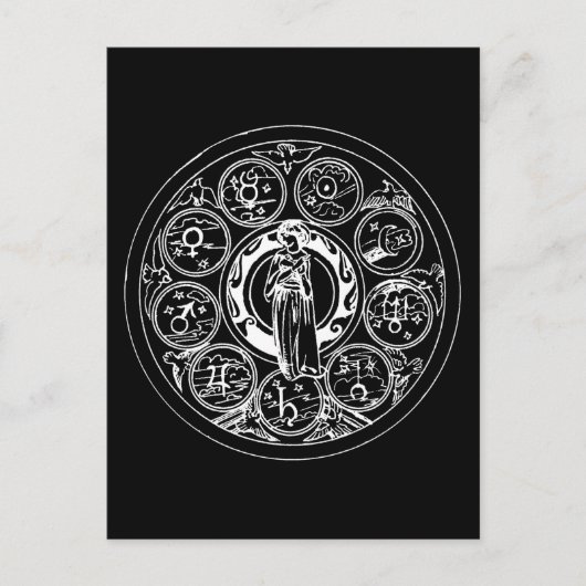 Carte Postale Cercle zodiaque (Devant)