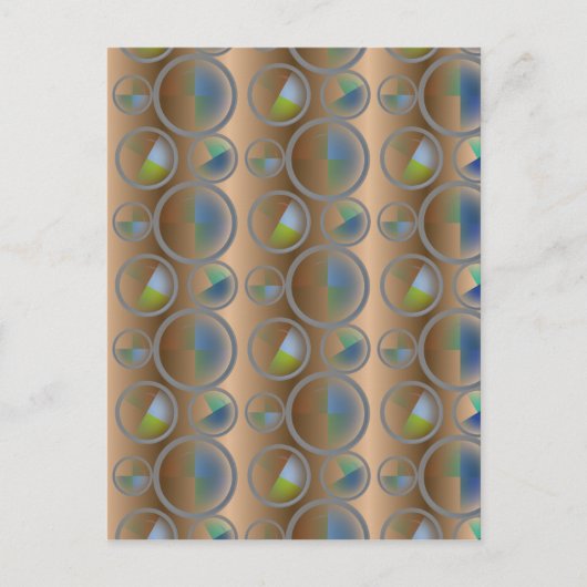 Carte Postale Cercles Abstraits (Devant)