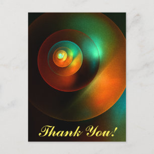 Carte Postale Cercles Colorés Motif Moderne d'Art Abstrait #18