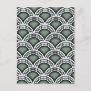 Carte Postale Cercles concentriques Art déco