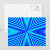 Carte Postale Cercles concentriques bleu aqua (Devant / Derrière)