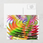 Carte Postale Cercles d'eau arc-en-ciel (Devant / Derrière)