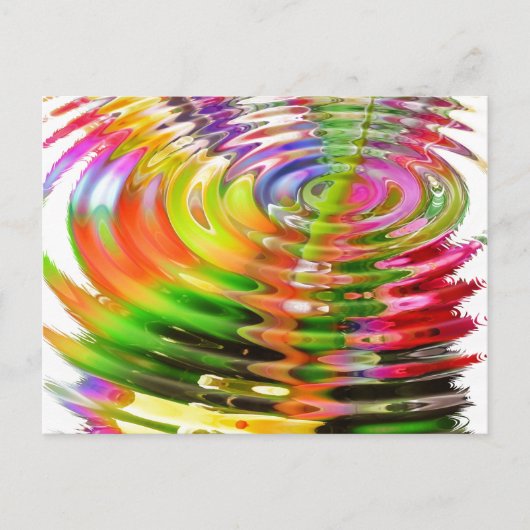 Carte Postale Cercles d'eau arc-en-ciel (Devant)