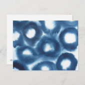 Carte Postale Cercles d'impression d'aquarelle Indigio (Devant / Derrière)