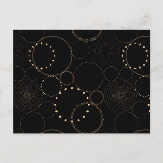 Carte Postale Cercles d'or astrologie roue astro graphique ciel  (Devant)