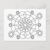 Carte postale - Cercles et Étoiles à Colorier (Devant)