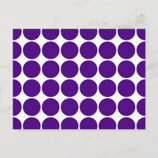 Carte Postale Cercles et points de points Polka : Pois violets