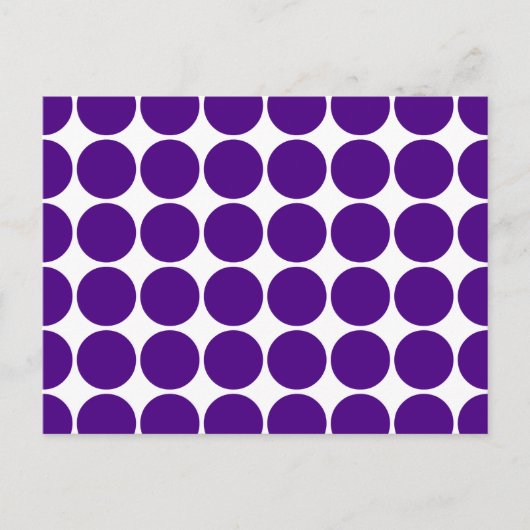 Carte Postale Cercles et points de points Polka : Pois violets (Devant)