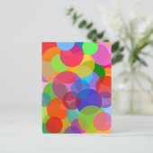 Carte Postale Cercles et points transparents multicolores (Debout devant)