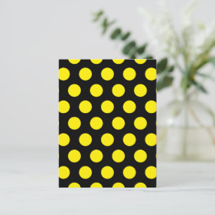Carte Postale Cercles jaunes sur fond noir