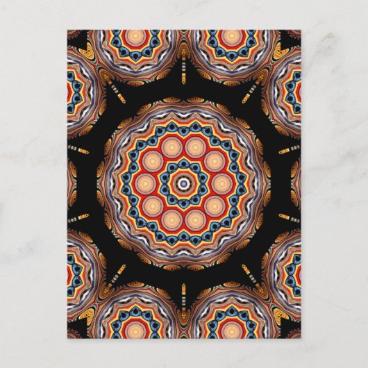 Carte Postale Cercles Kaleidoscope (Devant)