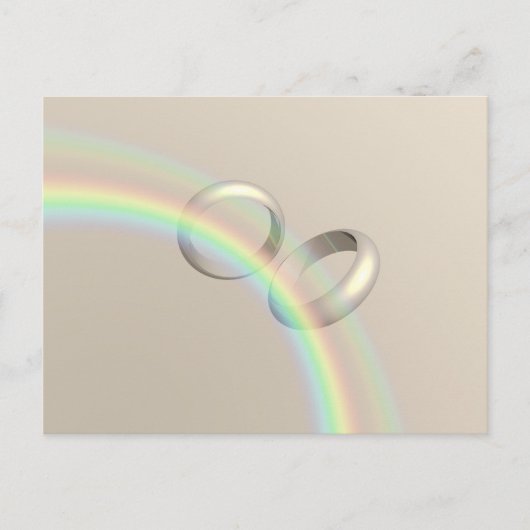 Carte Postale Cercles Mariages arc-en-ciel (Devant)