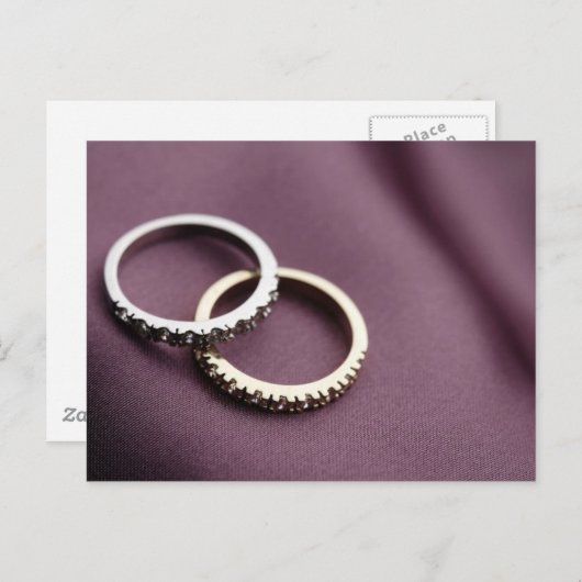 Carte Postale Cercles mariages Argent (Devant / Derrière)