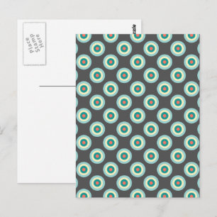 Carte Postale Cercles mixtes gris par Shirley Taylor