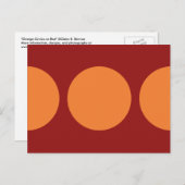 Carte Postale Cercles orange sur rouge (Devant / Derrière)