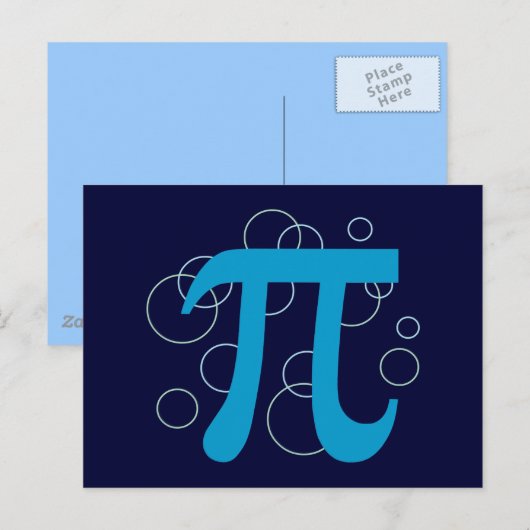 Carte Postale Cercles Pi (Devant / Derrière)