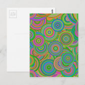 Carte Postale cercles rétro (Devant / Derrière)