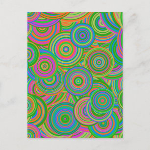 Carte Postale cercles rétro