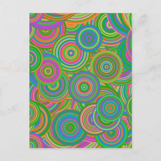 Carte Postale cercles rétro (Devant)