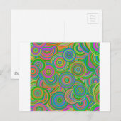 Carte Postale cercles rétro (Devant / Derrière)
