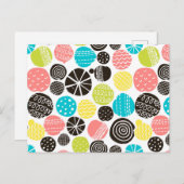 Carte Postale cercles scandinaves (Devant / Derrière)