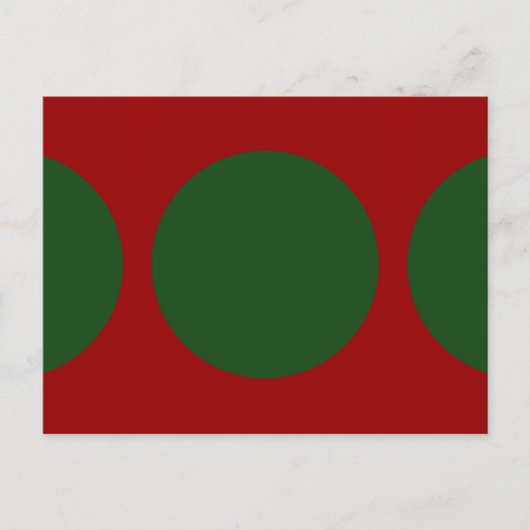 Carte Postale Cercles verts en rouge (Devant)