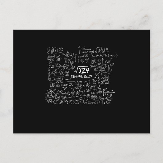 Carte Postale Cérébral 50e Anniversaire 50 Ans Mathématicien 32 (Devant)