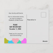 Carte Postale Cérémonie de mariage : Changement de plans cœurs (Dos)