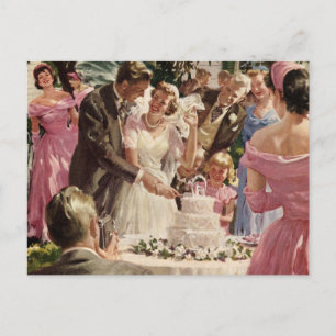 Carte Postale Cérémonie de mariage vintage