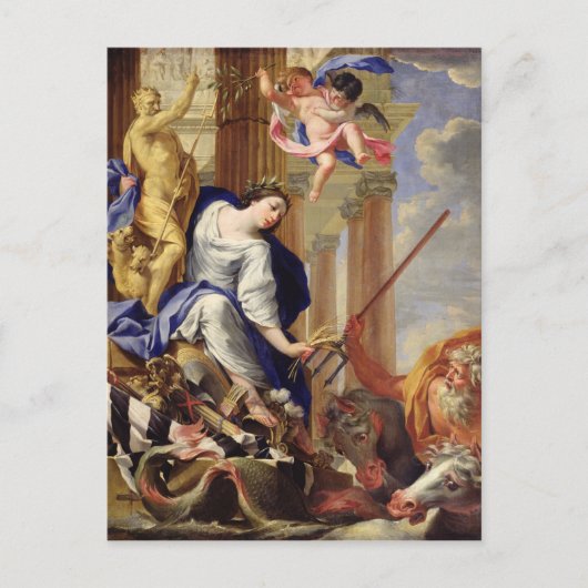 Carte Postale Ceres vantant les attributs de la guerre (Devant)