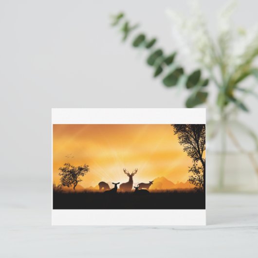 Carte Postale Cerf (Debout devant)