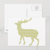 Carte Postale Cerf à motif moderne (Devant / Derrière)