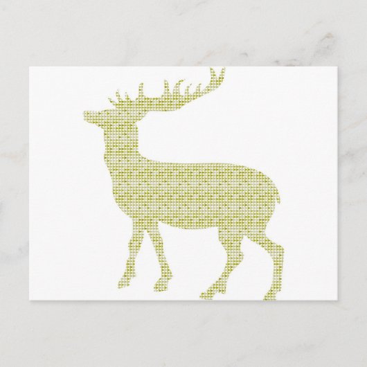 Carte Postale Cerf à motif moderne (Devant)