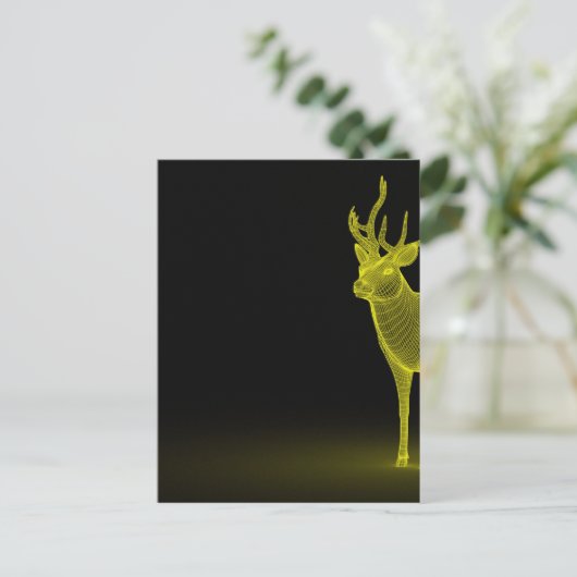 Carte Postale Cerf abstrait (Debout devant)