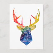 Carte Postale Cerf aquarelle (Devant)