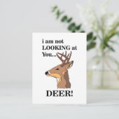 Carte Postale Cerf bois drôle (Debout devant)